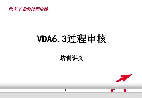 VDA6.3过程审核ppt课件