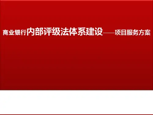 商业银行内部评级法体系建设——项目服务方案