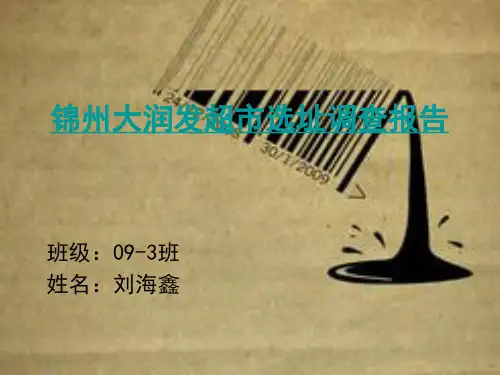 锦州大润发超市选址调查报告