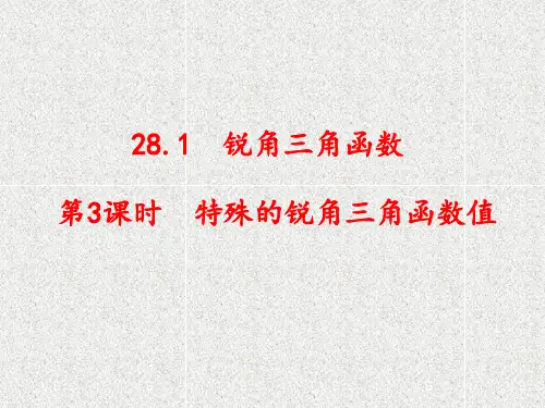 特殊的锐角三角函数值