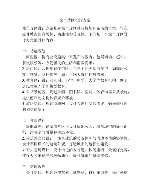 城市片区设计方案
