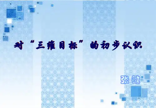 对“三维目标”的初步认识