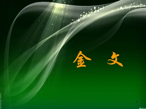 汉字学汉字的历史发展金文PPT课件