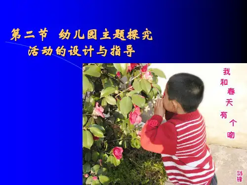 幼儿园主题探究活动设计及指导