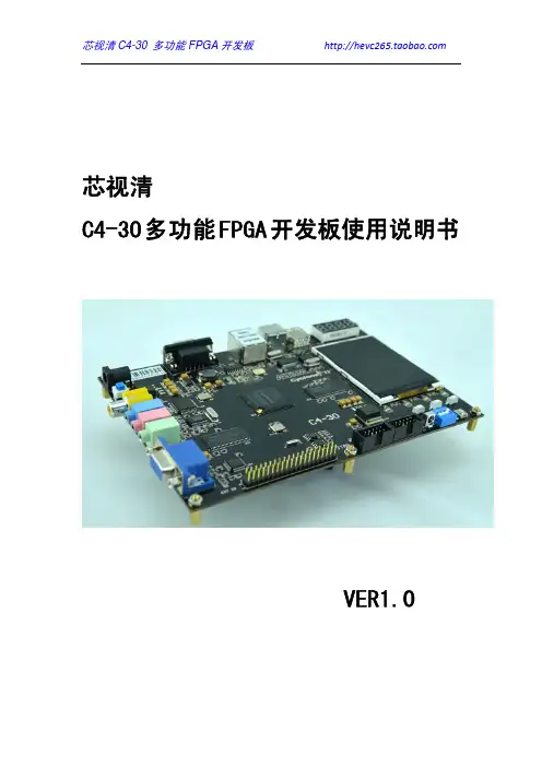 C4-30FPGA开发板使用说明书