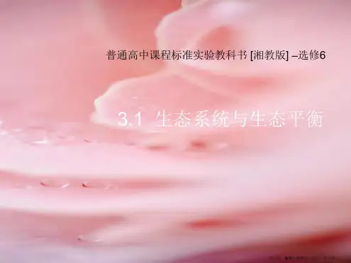 高考地理 3.1生态系统与生态平衡课件 湘教版