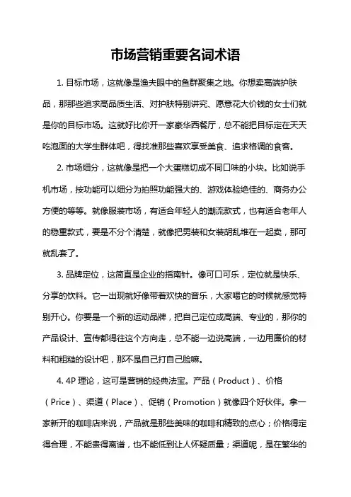市场营销重要名词术语