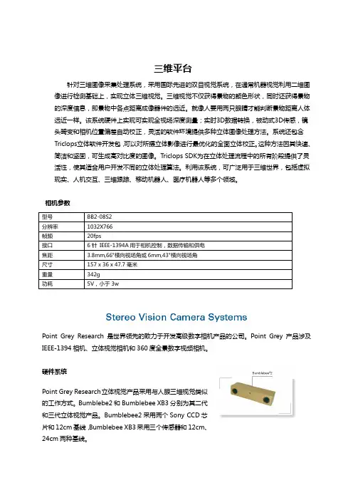 三维平台图像采集处理系统