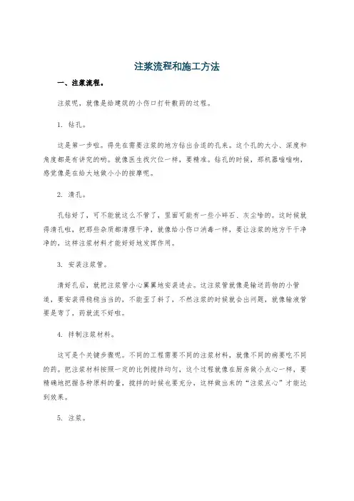 注浆流程和施工方法