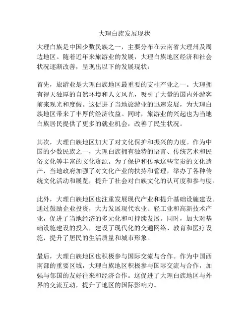 大理白族发展现状