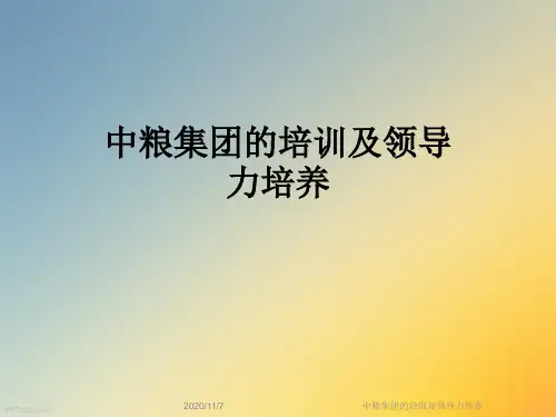 中粮集团的培训及领导力培养