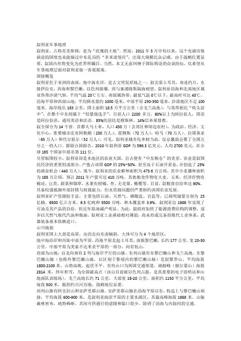 叙利亚军事地理