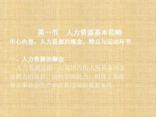 第一章  绪论  《人力资源开发与管理概论》PPT课件