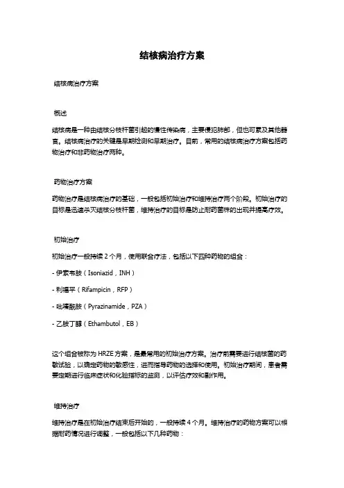 结核病治疗方案