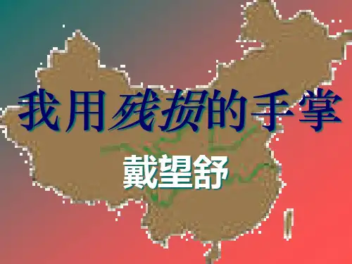 《我用残损的手掌》ppt课件 