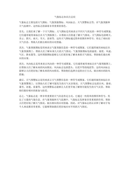 气象标志知识点总结