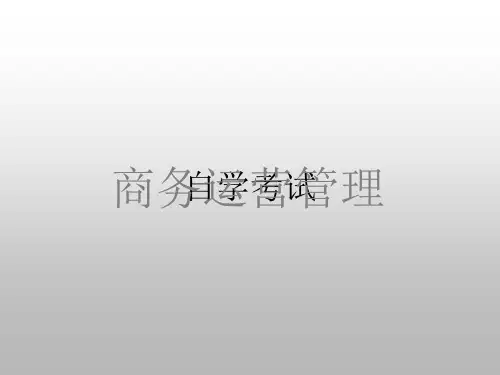 2020年自考中英合作商务运营管理课件11748