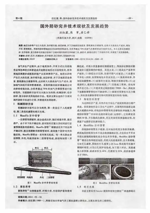 国外防砂完井技术现状及发展趋势