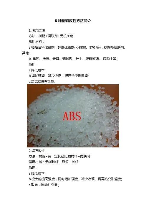 8种塑料改性方法简介