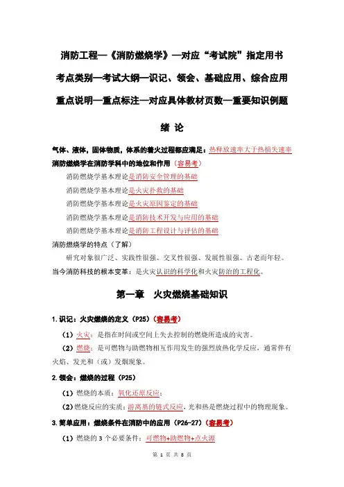《消防燃烧学》-绪论+火灾燃烧基础知识
