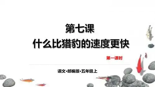 部编版五年级语文上册二单元第7课《 什么比猎豹的速度更快》   课件