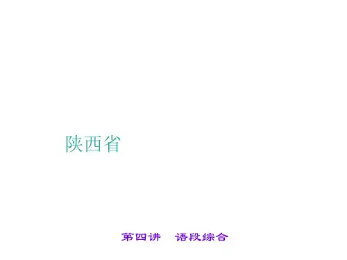 中考语文(陕西省)习题课件：第1部分第4讲 语段综合