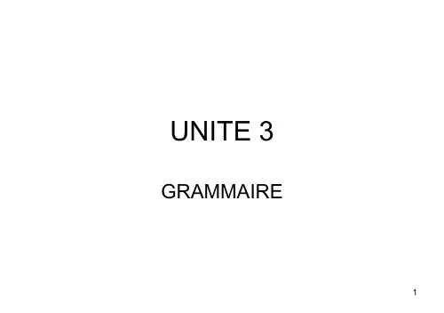 新大学法语2(第二版)Unite 3 Texte A Grammaire