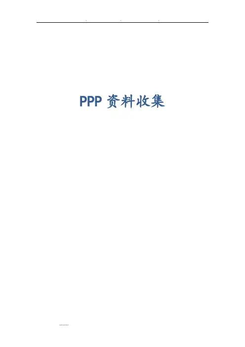 ppp项目案例和风险分析报告