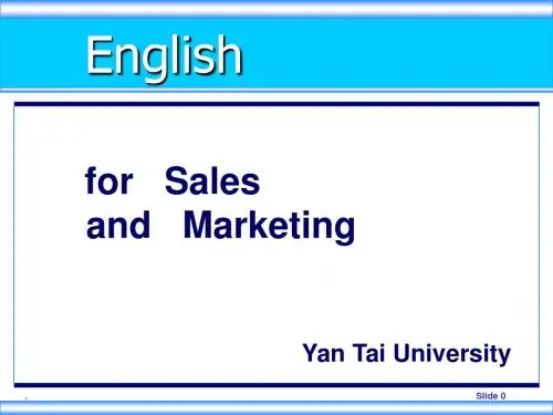 市场营销英语版本PPT演示课件