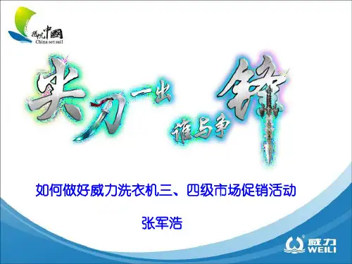 如何做好洗衣机三四级市场促销活动 优质课件