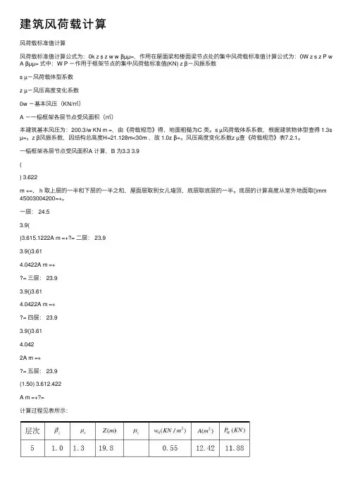 建筑风荷载计算