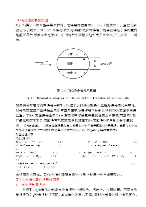 二氧化钛光催化原理