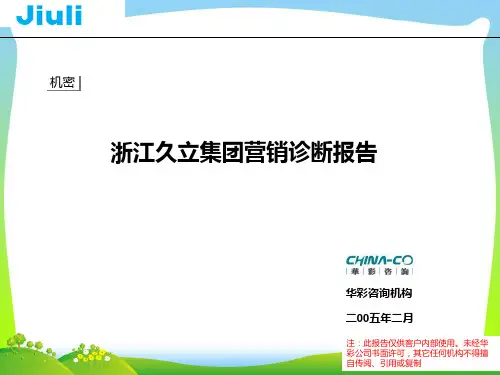 某集团营销诊断分析报告