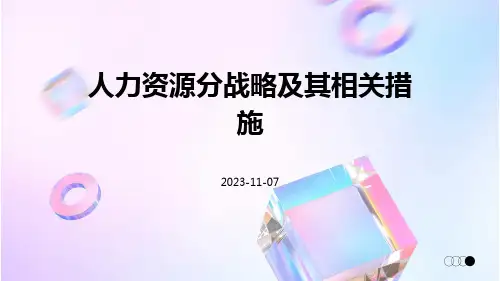 人力资源分战略及其相关措施
