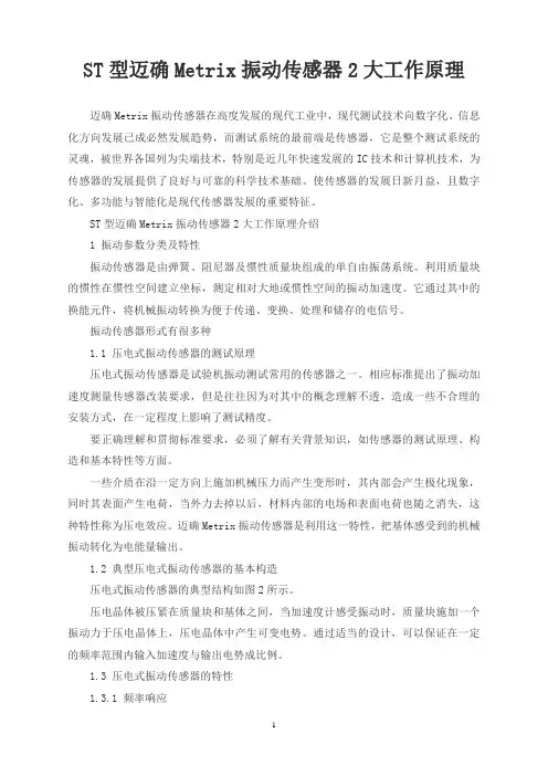 ST型迈确Metrix振动传感器2大工作原理