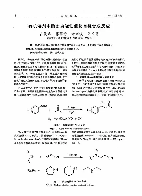 有机溶剂中酶多功能性催化有机合成反应