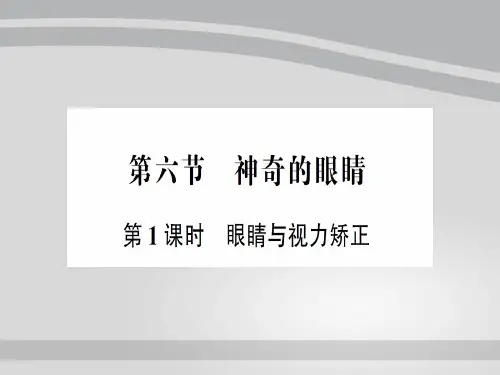 第四章 第六节第1课时 眼睛与视力矫正—2020年秋沪科版物理八年级上册作业课件