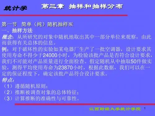 抽样与抽样分布PPT-PPT精品文档