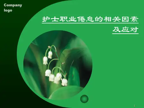 护士职业倦怠的影响PPT课件