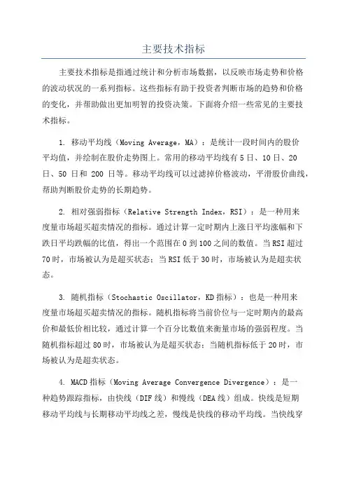 主要技术指标