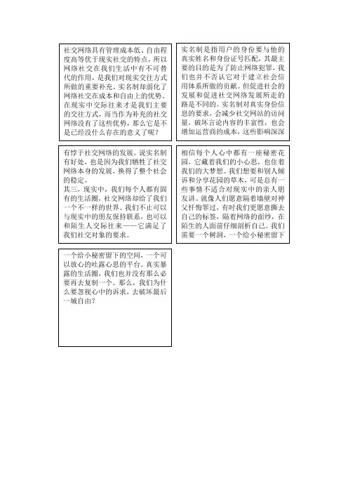 实名制不利于社交网络的发展