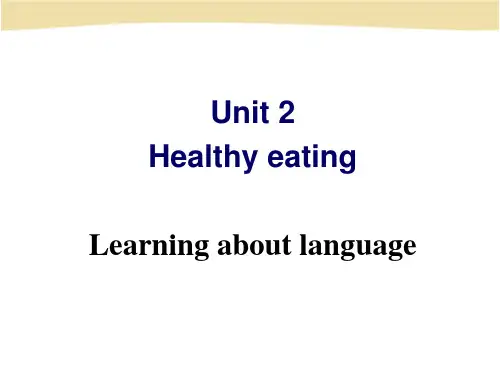 高中英语必修三Unit 2 Grammar