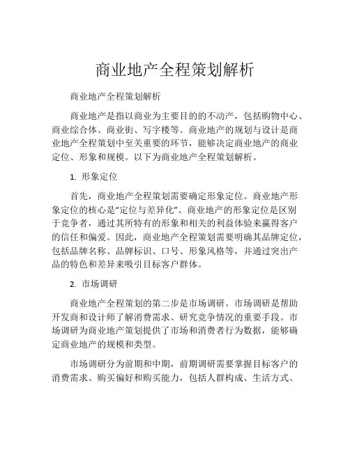 商业地产全程策划解析