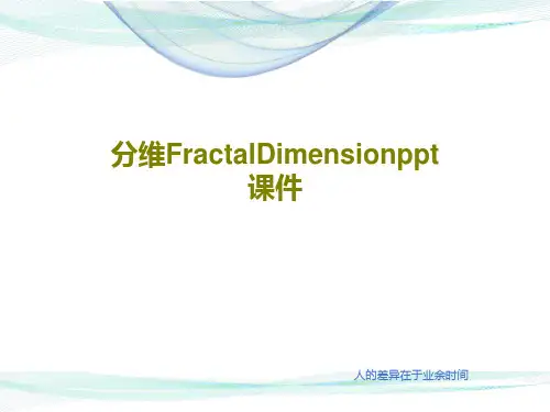 分维FractalDimensionppt课件共25页
