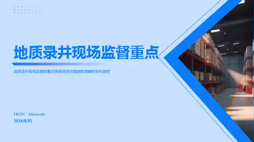 2023年地质录井过程现场监督培训教材方案模板 (2)