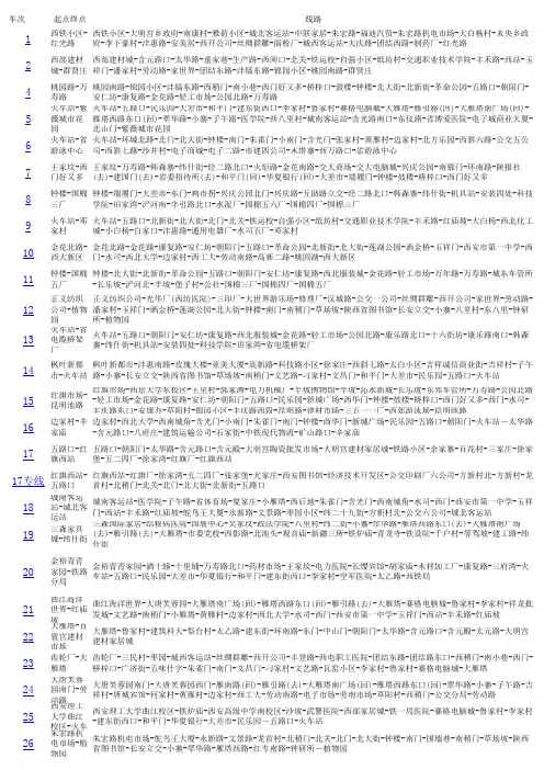 西安市公交线路查询