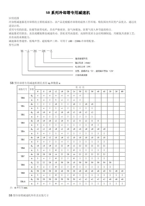 SB系列冷却塔专用减速机