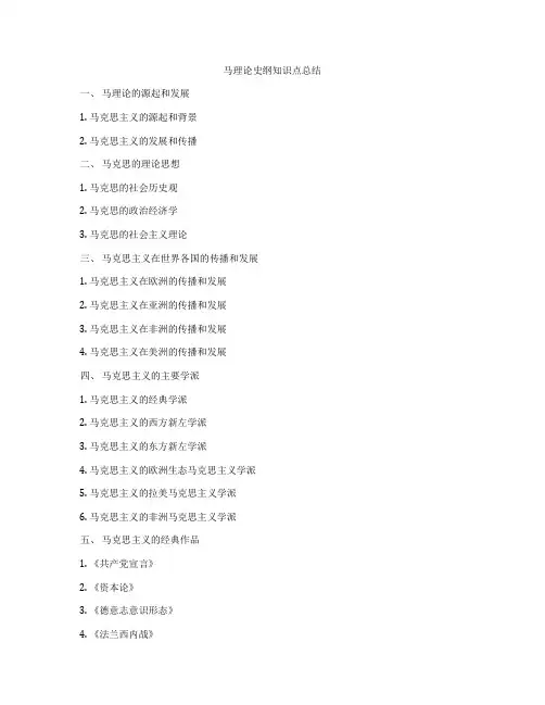 马理论史纲知识点总结