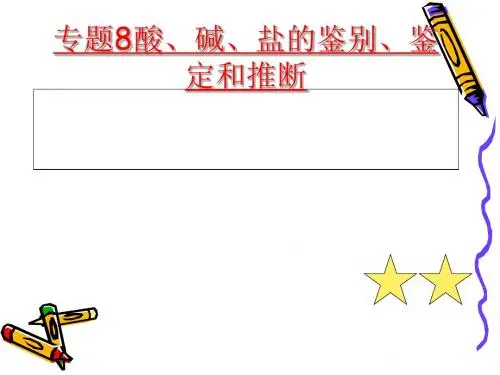 酸、碱、盐的鉴别、鉴定和推断PPT课件
