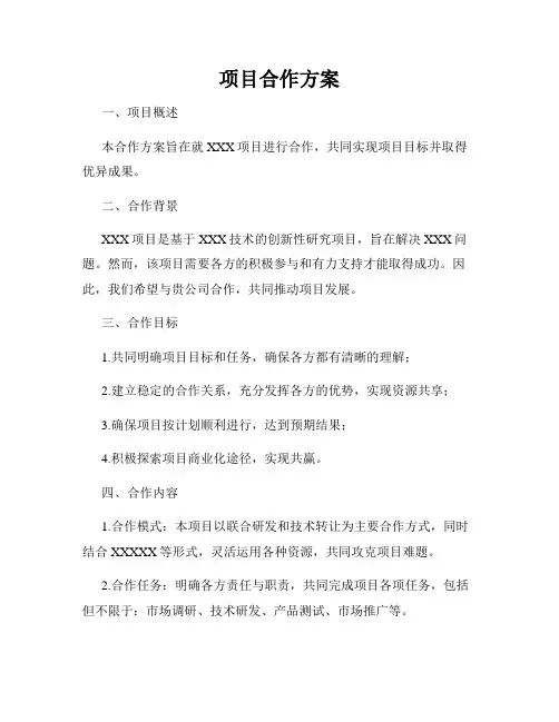 项目合作方案